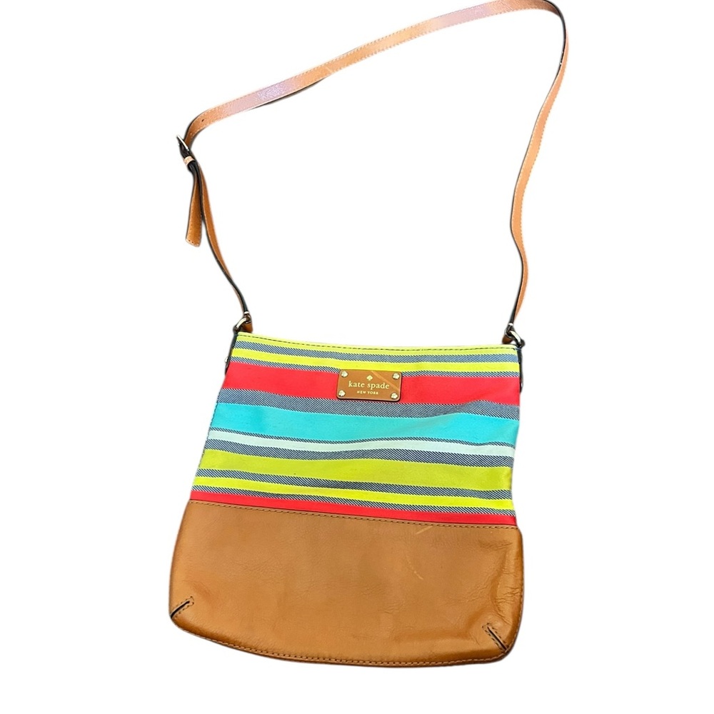 Kate Spade New York Key West Multi Stripe leather Purse